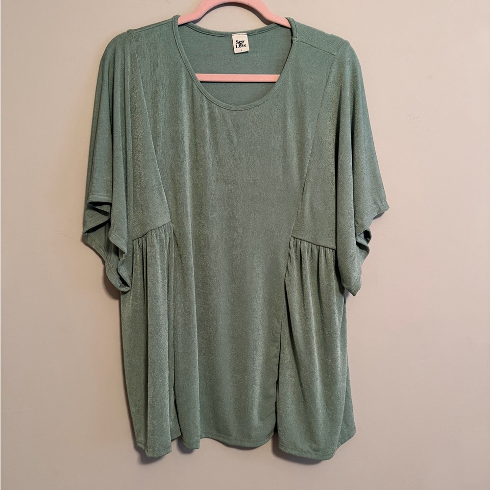 Sew In Love Sage Green Tunic Top flowy